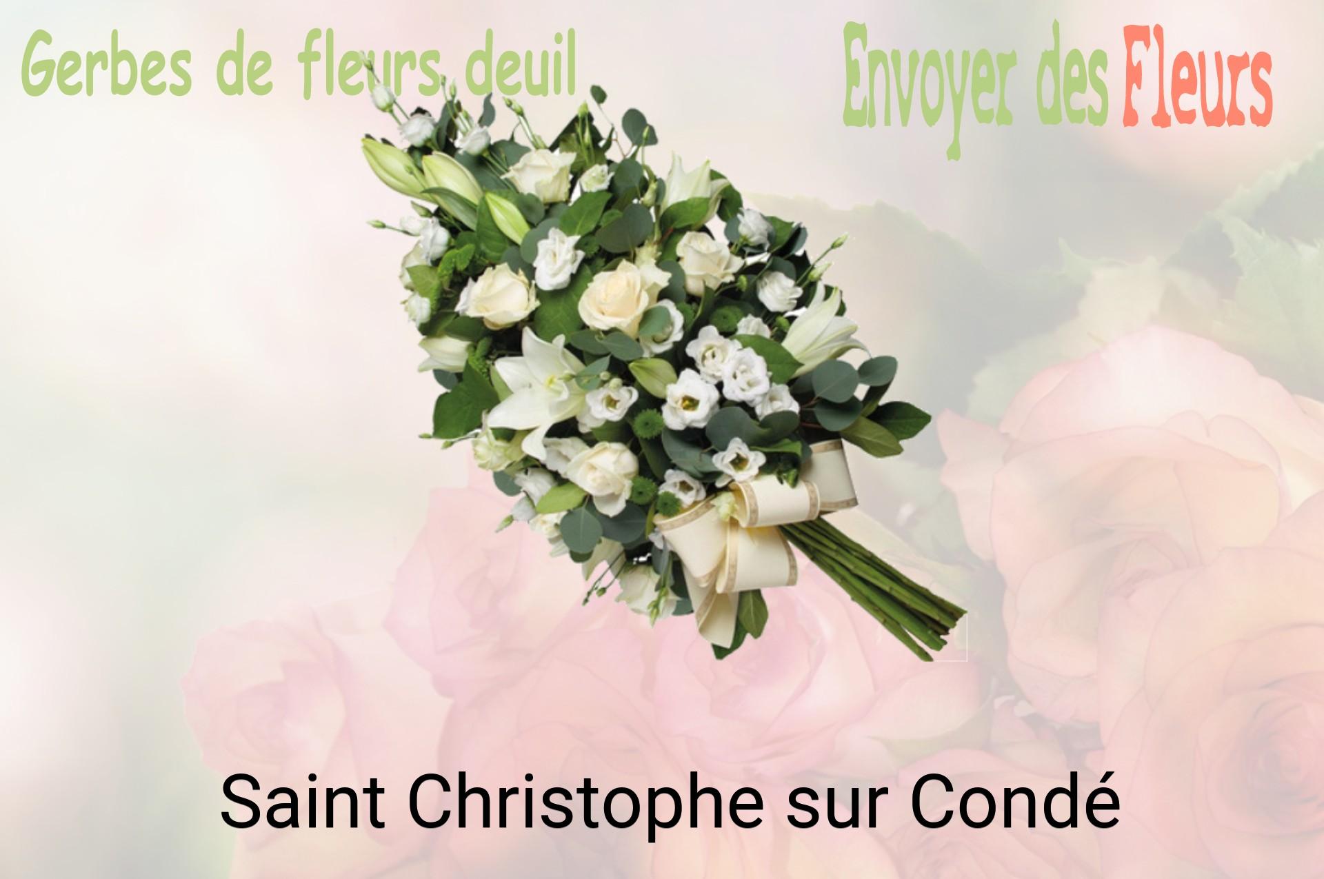 Gerbe de fleurs de deuil livrée à Saint-Christophe-sur-Condé